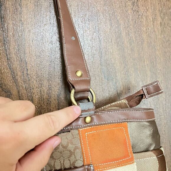 Coach Womens Patchwork Limited Edition Tote Shoulder Bag Multi-Color Size Medium - Picture 6 of 11